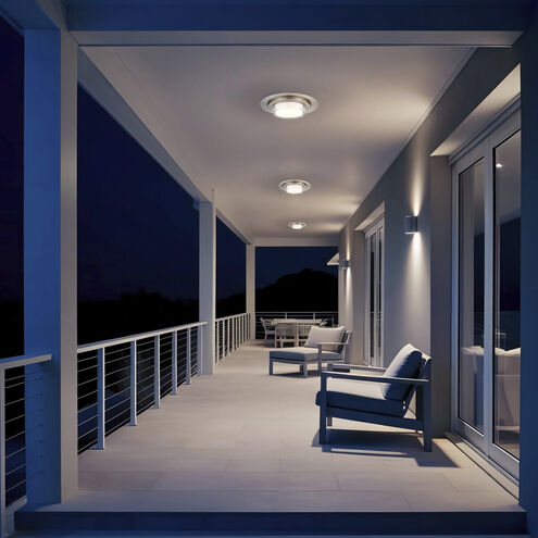 Plate LED 16 inch Brushed Stainless Steel Outdoor Flush Mount
